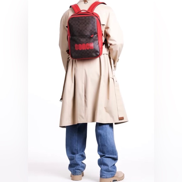 Coach Westway Backpack In Colorblock Signature Canvas With Coach Patch - Picture 7 of 7